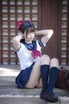最新私拍百萬粉絲Cos簽約模特▌Nagisa魔物喵▌女子高中生の晝與夜 情趣乳夾束縛跳蛋震逼強制高潮